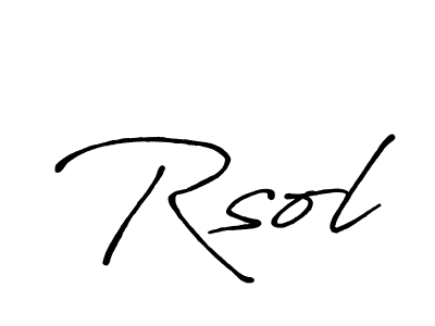 Create a beautiful signature design for name Rsol. With this signature (Antro_Vectra_Bolder) fonts, you can make a handwritten signature for free. Rsol signature style 7 images and pictures png