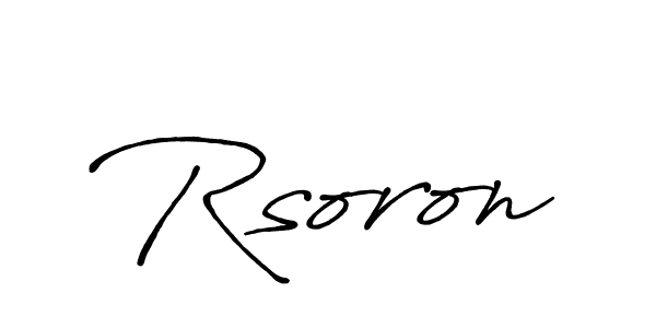 Create a beautiful signature design for name Rsoron. With this signature (Antro_Vectra_Bolder) fonts, you can make a handwritten signature for free. Rsoron signature style 7 images and pictures png