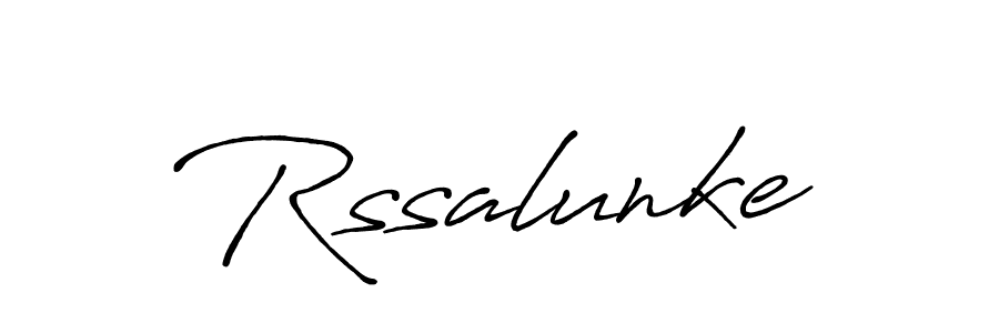 Use a signature maker to create a handwritten signature online. With this signature software, you can design (Antro_Vectra_Bolder) your own signature for name Rssalunke. Rssalunke signature style 7 images and pictures png