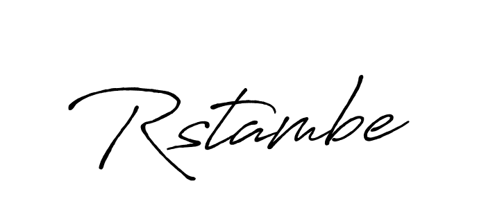 Create a beautiful signature design for name Rstambe. With this signature (Antro_Vectra_Bolder) fonts, you can make a handwritten signature for free. Rstambe signature style 7 images and pictures png