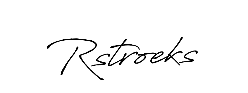 The best way (Antro_Vectra_Bolder) to make a short signature is to pick only two or three words in your name. The name Rstroeks include a total of six letters. For converting this name. Rstroeks signature style 7 images and pictures png