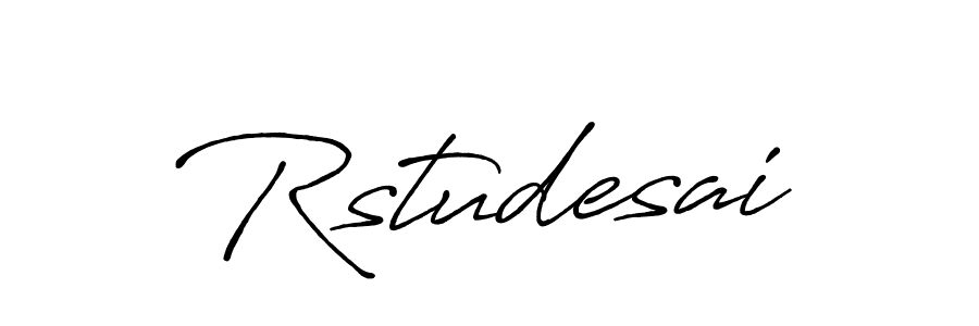 Use a signature maker to create a handwritten signature online. With this signature software, you can design (Antro_Vectra_Bolder) your own signature for name Rstudesai. Rstudesai signature style 7 images and pictures png