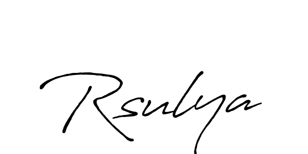 Make a beautiful signature design for name Rsulya. With this signature (Antro_Vectra_Bolder) style, you can create a handwritten signature for free. Rsulya signature style 7 images and pictures png