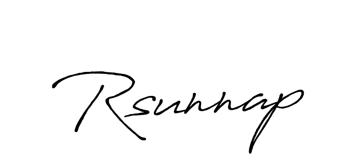 Rsunnap stylish signature style. Best Handwritten Sign (Antro_Vectra_Bolder) for my name. Handwritten Signature Collection Ideas for my name Rsunnap. Rsunnap signature style 7 images and pictures png