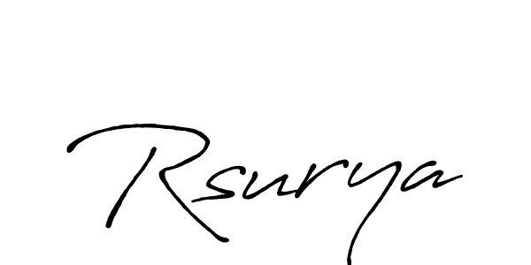 Also You can easily find your signature by using the search form. We will create Rsurya name handwritten signature images for you free of cost using Antro_Vectra_Bolder sign style. Rsurya signature style 7 images and pictures png