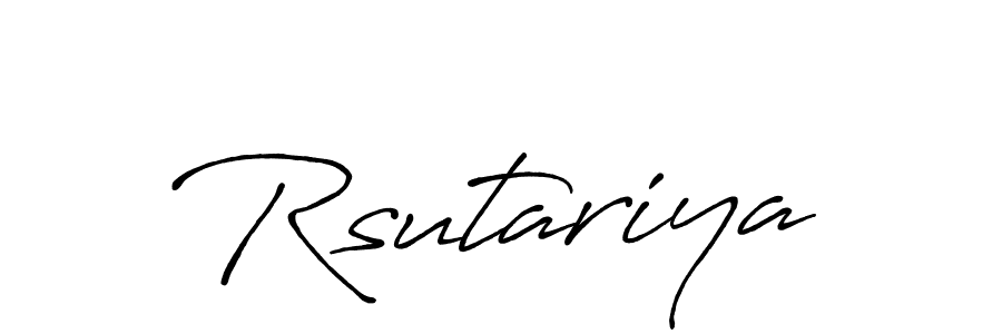 Design your own signature with our free online signature maker. With this signature software, you can create a handwritten (Antro_Vectra_Bolder) signature for name Rsutariya. Rsutariya signature style 7 images and pictures png