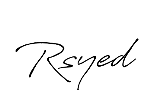 How to make Rsyed name signature. Use Antro_Vectra_Bolder style for creating short signs online. This is the latest handwritten sign. Rsyed signature style 7 images and pictures png