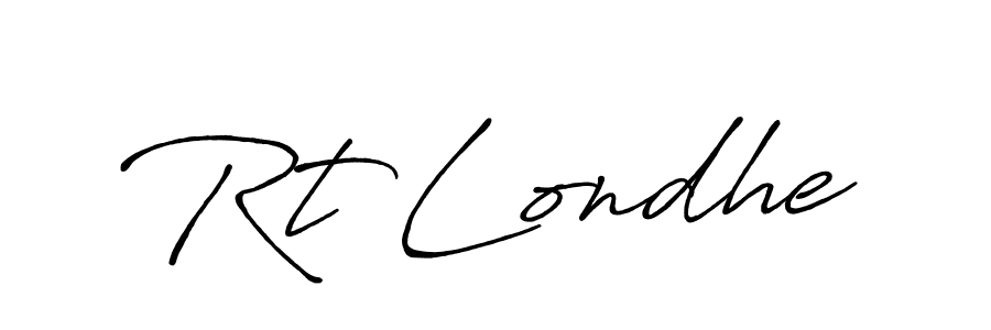 Antro_Vectra_Bolder is a professional signature style that is perfect for those who want to add a touch of class to their signature. It is also a great choice for those who want to make their signature more unique. Get Rt Londhe name to fancy signature for free. Rt Londhe signature style 7 images and pictures png