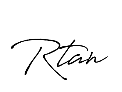 Rtan stylish signature style. Best Handwritten Sign (Antro_Vectra_Bolder) for my name. Handwritten Signature Collection Ideas for my name Rtan. Rtan signature style 7 images and pictures png