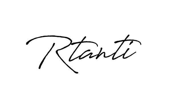 Rtanti stylish signature style. Best Handwritten Sign (Antro_Vectra_Bolder) for my name. Handwritten Signature Collection Ideas for my name Rtanti. Rtanti signature style 7 images and pictures png