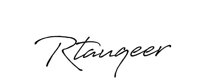 This is the best signature style for the Rtauqeer name. Also you like these signature font (Antro_Vectra_Bolder). Mix name signature. Rtauqeer signature style 7 images and pictures png