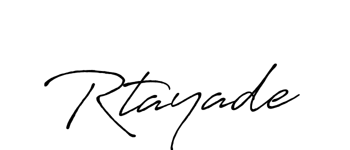 How to make Rtayade signature? Antro_Vectra_Bolder is a professional autograph style. Create handwritten signature for Rtayade name. Rtayade signature style 7 images and pictures png