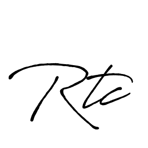 Also we have Rtc name is the best signature style. Create professional handwritten signature collection using Antro_Vectra_Bolder autograph style. Rtc signature style 7 images and pictures png