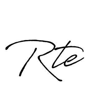 Similarly Antro_Vectra_Bolder is the best handwritten signature design. Signature creator online .You can use it as an online autograph creator for name Rte. Rte signature style 7 images and pictures png