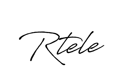 Make a beautiful signature design for name Rtele. With this signature (Antro_Vectra_Bolder) style, you can create a handwritten signature for free. Rtele signature style 7 images and pictures png