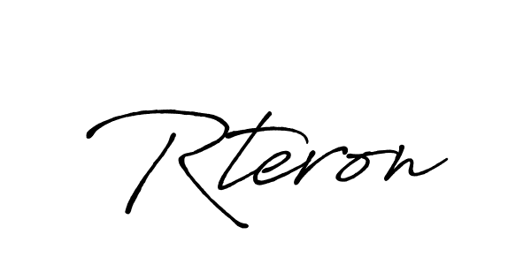 Similarly Antro_Vectra_Bolder is the best handwritten signature design. Signature creator online .You can use it as an online autograph creator for name Rteron. Rteron signature style 7 images and pictures png