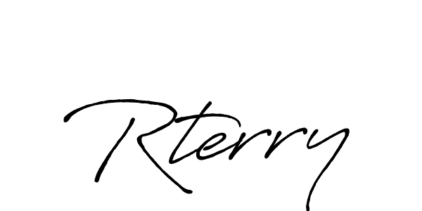 How to Draw Rterry signature style? Antro_Vectra_Bolder is a latest design signature styles for name Rterry. Rterry signature style 7 images and pictures png