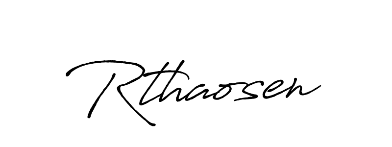 How to make Rthaosen name signature. Use Antro_Vectra_Bolder style for creating short signs online. This is the latest handwritten sign. Rthaosen signature style 7 images and pictures png