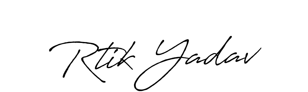 Make a short Rtik Yadav signature style. Manage your documents anywhere anytime using Antro_Vectra_Bolder. Create and add eSignatures, submit forms, share and send files easily. Rtik Yadav signature style 7 images and pictures png