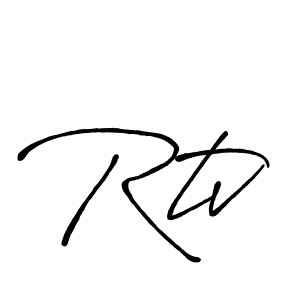 Also You can easily find your signature by using the search form. We will create Rtv name handwritten signature images for you free of cost using Antro_Vectra_Bolder sign style. Rtv signature style 7 images and pictures png