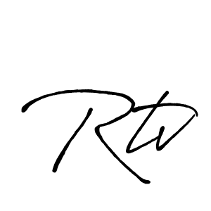 Create a beautiful signature design for name Rtv. With this signature (Antro_Vectra_Bolder) fonts, you can make a handwritten signature for free. Rtv signature style 7 images and pictures png