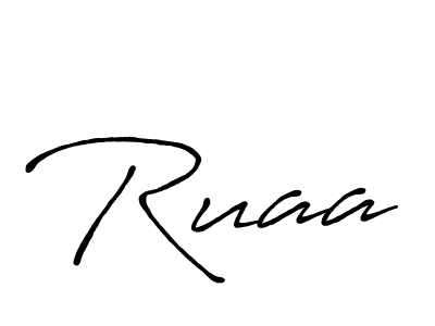 How to make Ruaa name signature. Use Antro_Vectra_Bolder style for creating short signs online. This is the latest handwritten sign. Ruaa signature style 7 images and pictures png