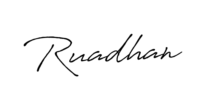 Also You can easily find your signature by using the search form. We will create Ruadhan name handwritten signature images for you free of cost using Antro_Vectra_Bolder sign style. Ruadhan signature style 7 images and pictures png