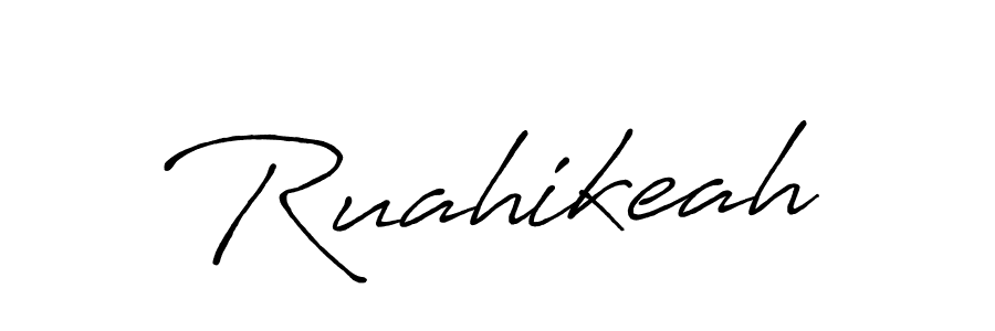Design your own signature with our free online signature maker. With this signature software, you can create a handwritten (Antro_Vectra_Bolder) signature for name Ruahikeah. Ruahikeah signature style 7 images and pictures png