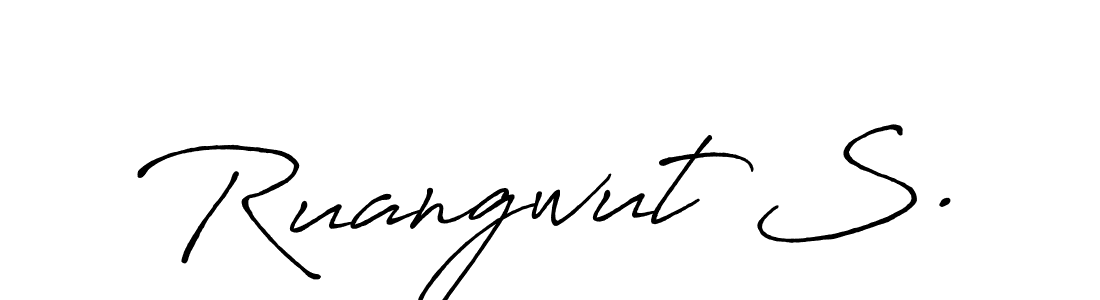 It looks lik you need a new signature style for name Ruangwut S.. Design unique handwritten (Antro_Vectra_Bolder) signature with our free signature maker in just a few clicks. Ruangwut S. signature style 7 images and pictures png