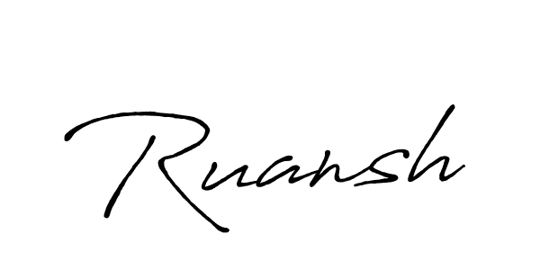 Similarly Antro_Vectra_Bolder is the best handwritten signature design. Signature creator online .You can use it as an online autograph creator for name Ruansh. Ruansh signature style 7 images and pictures png