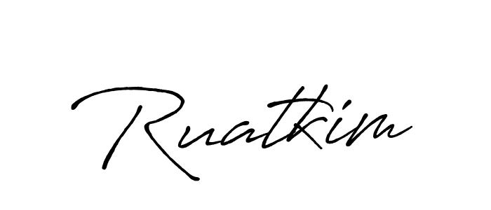 Also You can easily find your signature by using the search form. We will create Ruatkim name handwritten signature images for you free of cost using Antro_Vectra_Bolder sign style. Ruatkim signature style 7 images and pictures png