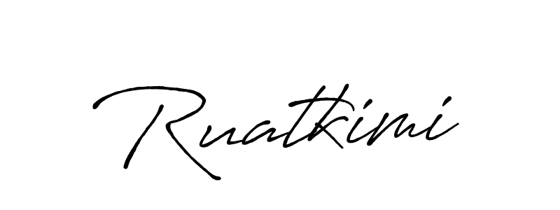 Make a beautiful signature design for name Ruatkimi. With this signature (Antro_Vectra_Bolder) style, you can create a handwritten signature for free. Ruatkimi signature style 7 images and pictures png