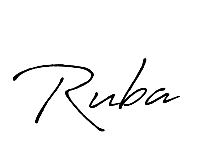 Use a signature maker to create a handwritten signature online. With this signature software, you can design (Antro_Vectra_Bolder) your own signature for name Ruba. Ruba signature style 7 images and pictures png