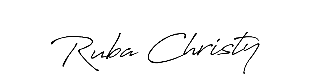 Create a beautiful signature design for name Ruba Christy. With this signature (Antro_Vectra_Bolder) fonts, you can make a handwritten signature for free. Ruba Christy signature style 7 images and pictures png