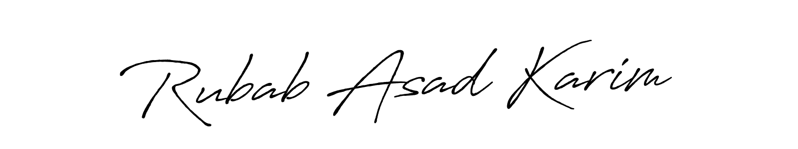 You can use this online signature creator to create a handwritten signature for the name Rubab Asad Karim. This is the best online autograph maker. Rubab Asad Karim signature style 7 images and pictures png