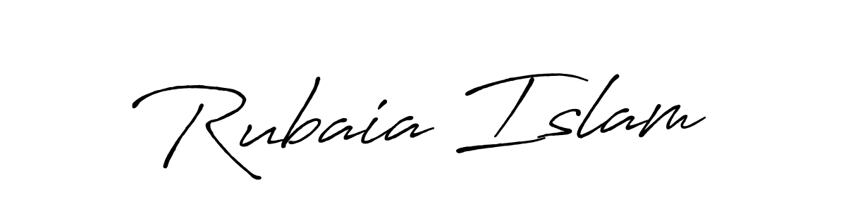Rubaia Islam stylish signature style. Best Handwritten Sign (Antro_Vectra_Bolder) for my name. Handwritten Signature Collection Ideas for my name Rubaia Islam. Rubaia Islam signature style 7 images and pictures png