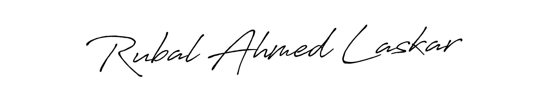 Create a beautiful signature design for name Rubal Ahmed Laskar. With this signature (Antro_Vectra_Bolder) fonts, you can make a handwritten signature for free. Rubal Ahmed Laskar signature style 7 images and pictures png