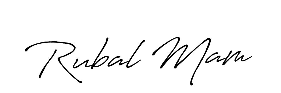 How to Draw Rubal Mam signature style? Antro_Vectra_Bolder is a latest design signature styles for name Rubal Mam. Rubal Mam signature style 7 images and pictures png