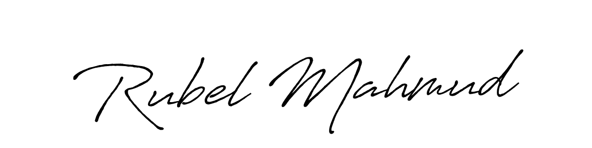 The best way (Antro_Vectra_Bolder) to make a short signature is to pick only two or three words in your name. The name Rubel Mahmud include a total of six letters. For converting this name. Rubel Mahmud signature style 7 images and pictures png