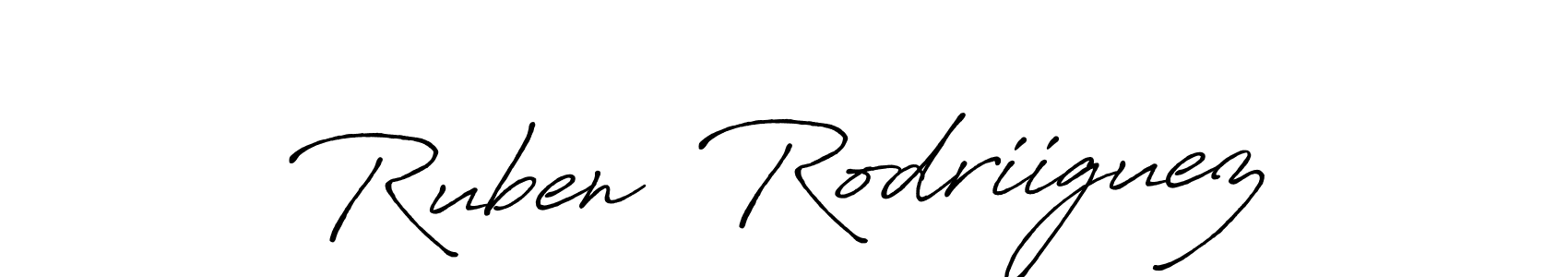 How to make Ruben  Rodriiguez name signature. Use Antro_Vectra_Bolder style for creating short signs online. This is the latest handwritten sign. Ruben  Rodriiguez signature style 7 images and pictures png