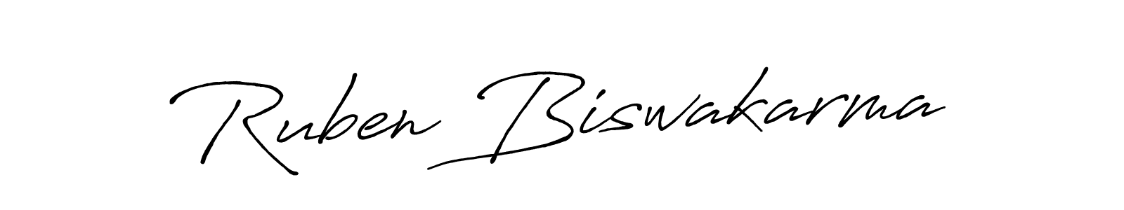 Make a beautiful signature design for name Ruben Biswakarma. With this signature (Antro_Vectra_Bolder) style, you can create a handwritten signature for free. Ruben Biswakarma signature style 7 images and pictures png