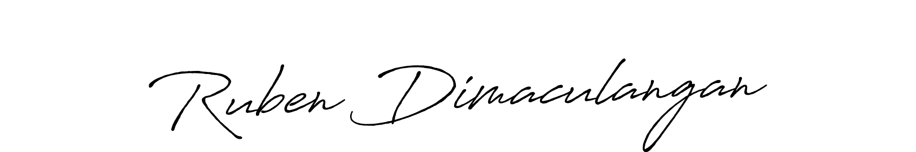 Design your own signature with our free online signature maker. With this signature software, you can create a handwritten (Antro_Vectra_Bolder) signature for name Ruben Dimaculangan. Ruben Dimaculangan signature style 7 images and pictures png
