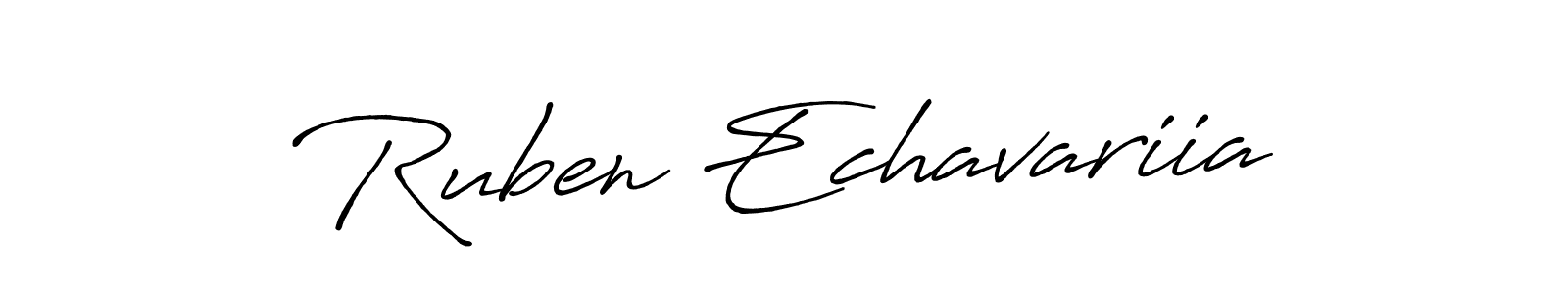 How to make Ruben Echavariia name signature. Use Antro_Vectra_Bolder style for creating short signs online. This is the latest handwritten sign. Ruben Echavariia signature style 7 images and pictures png
