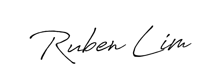 Ruben Lim stylish signature style. Best Handwritten Sign (Antro_Vectra_Bolder) for my name. Handwritten Signature Collection Ideas for my name Ruben Lim. Ruben Lim signature style 7 images and pictures png