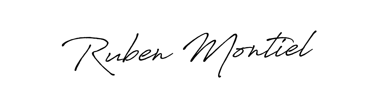 Create a beautiful signature design for name Ruben Montiel. With this signature (Antro_Vectra_Bolder) fonts, you can make a handwritten signature for free. Ruben Montiel signature style 7 images and pictures png