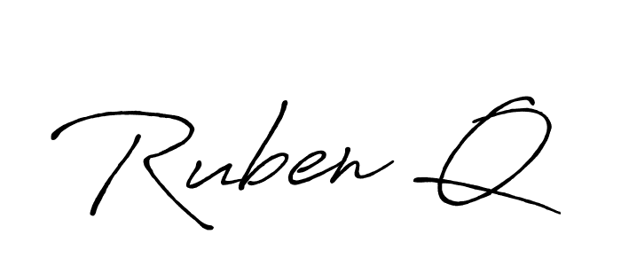 Similarly Antro_Vectra_Bolder is the best handwritten signature design. Signature creator online .You can use it as an online autograph creator for name Ruben Q. Ruben Q signature style 7 images and pictures png