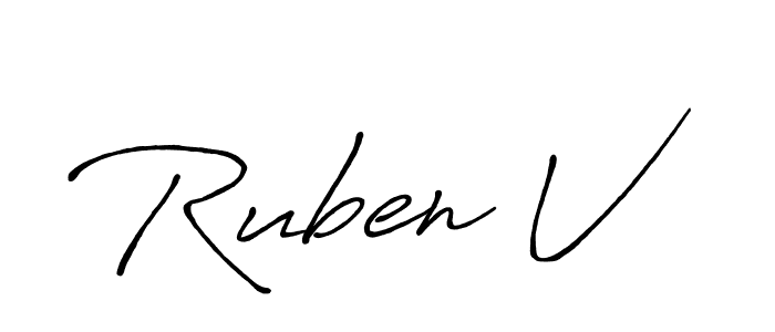 You can use this online signature creator to create a handwritten signature for the name Ruben V. This is the best online autograph maker. Ruben V signature style 7 images and pictures png