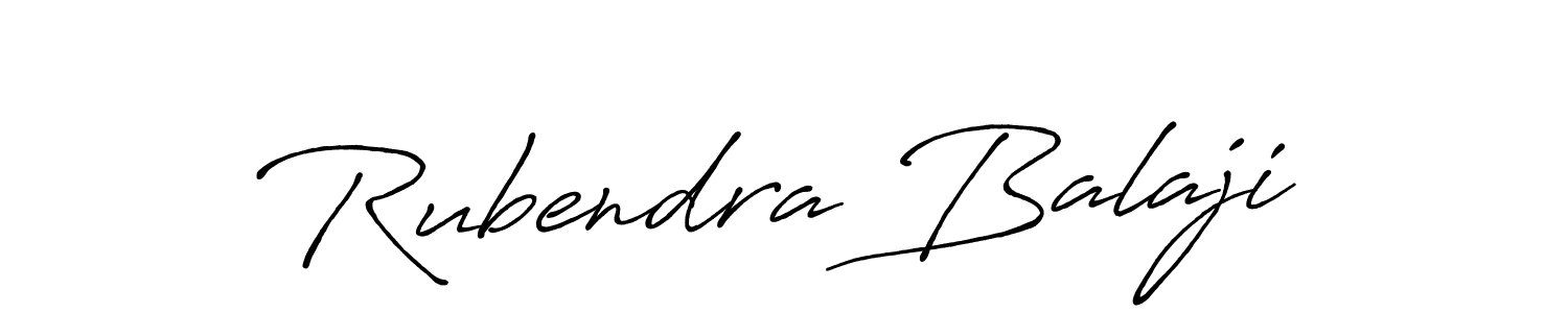 How to make Rubendra Balaji name signature. Use Antro_Vectra_Bolder style for creating short signs online. This is the latest handwritten sign. Rubendra Balaji signature style 7 images and pictures png