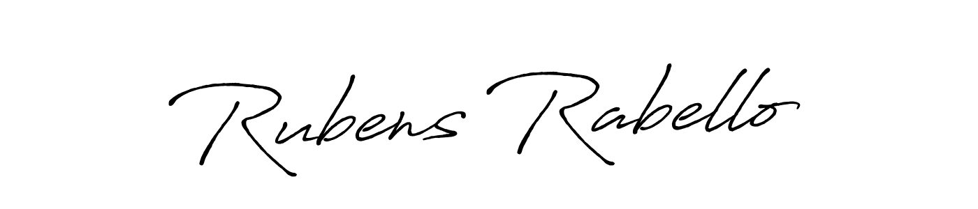 Create a beautiful signature design for name Rubens Rabello. With this signature (Antro_Vectra_Bolder) fonts, you can make a handwritten signature for free. Rubens Rabello signature style 7 images and pictures png