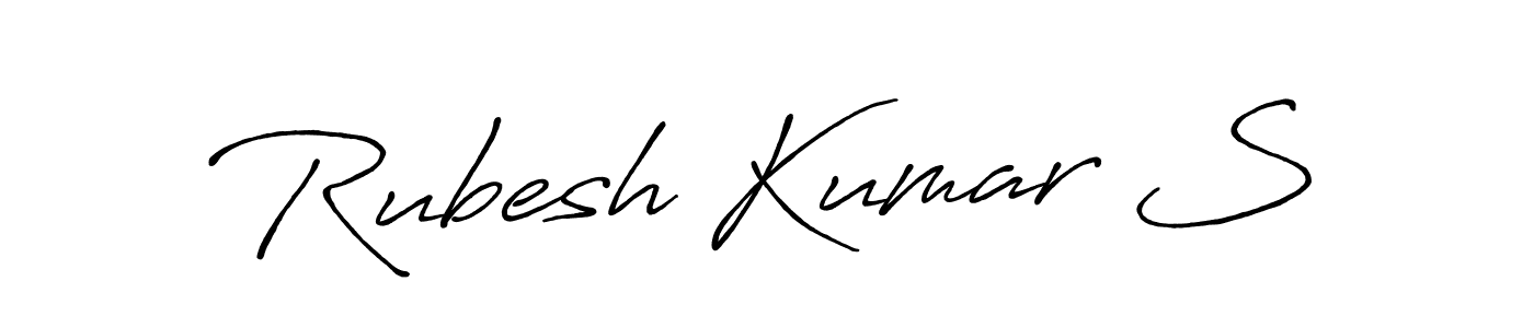 Use a signature maker to create a handwritten signature online. With this signature software, you can design (Antro_Vectra_Bolder) your own signature for name Rubesh Kumar S. Rubesh Kumar S signature style 7 images and pictures png